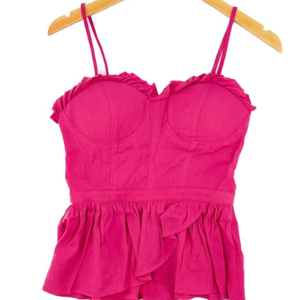 Padded sweetheart ruffle top 🩷
